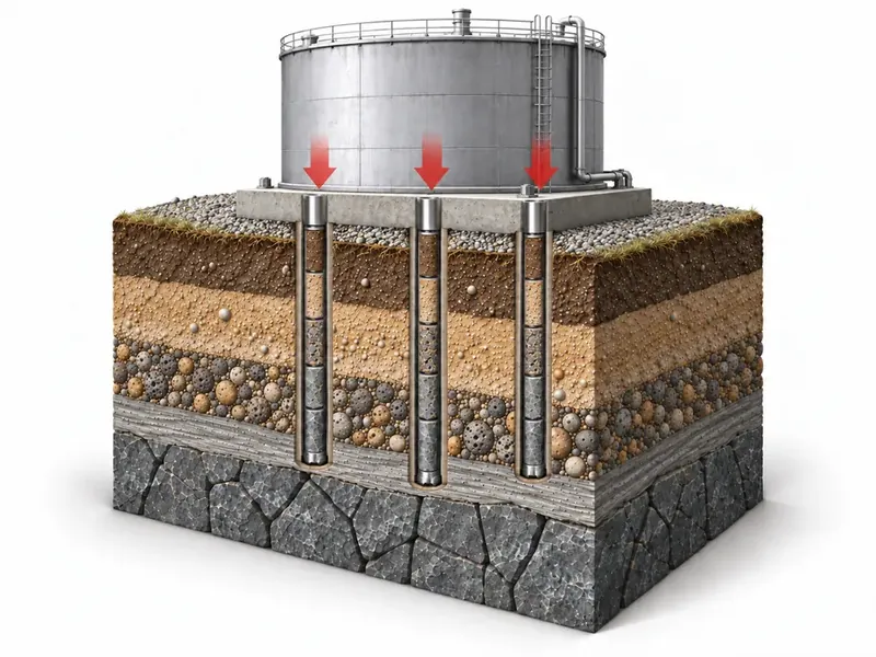 Industrial Facilities engineering geological investigation illustration